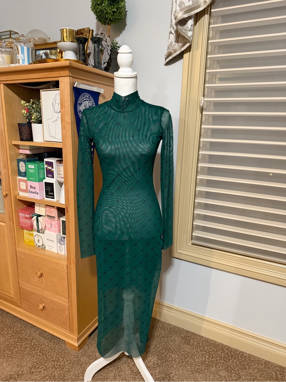 Baum und Pferdgarten Logo Mesh Midi Dress Size Small